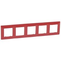 Ramka pięciokrotna czerwona Niloe | 665025 Legrand