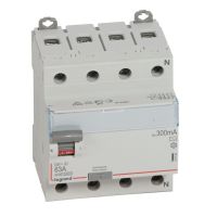 Wyłącznik różnicowo-prądowy P 304 4P 63A 300MA typ AC serii DX3 | 411724 Legrand
