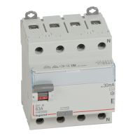 Wyłącznik różnicowo-prądowy P304 4P 63A 30mA typ AC serii DX3 | 411704 Legrand