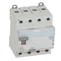 Wyłącznik różnicowo-prądowy P 304 4P 80A 30MA typ F (HPI) serii DX3 | 411697 Legrand