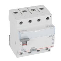 Wyłącznik różnicowo-prądowy P 304 4P 25A 500MA typ AC serii TX3 | 411737 Legrand