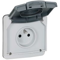 Gniazdo z/u z klapką 16A 250VAC n/t IP66, mechanizm bez puszki, Plexo | 090486 Legrand