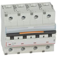 Wyłącznik nadprądowy S324 C100 4P 100 A 25KA DX3 | 409802 Legrand