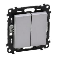 Łącznik schodowy podwójny 10AX, aluminium, Valena Life | 752308 Legrand