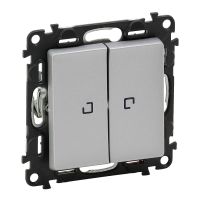 Łącznik świecznikowy 10AX, podświetlany, aluminium, Valena Life | 752328 Legrand