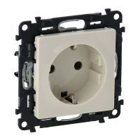Gniazdo 2 P+Z z przesłoną, kremowe 16 A - 250 V, Valena Life | 753220 Legrand