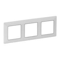 Ramka potrójna Neutral biała/chrom, Valena Life | 754033 Legrand
