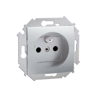 Gniazdo wtyczkowe pojedyncze z/u z przesłonami (moduł) 16A, 250V, zaciski śrubowe, aluminium | 1591418-026 Kontakt Simon