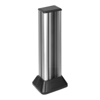Minikolumna 1-stronna, wys. 451mm, 3-modułowa, 6xK45, aluminium ALC313/8/14 Simon Connect | ALC313/8/14 Kontakt Simon