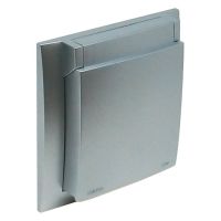 Ramka z klapką IP44. aluminium, LOGUS 90 | 90961TAL Efapel