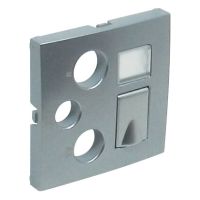 Element centralny do gniazda multimedialnego 21545 oraz 21544, aluminium, LOGUS 90 | 90770TAL Efapel