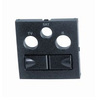 Element centralny do gniazda multimedialnego 21546, grafit, LOGUS 90 | 90773TIS Efapel