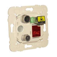 Gniazdo antenowe końcowe z modułem RJ45 kat. 6 z miejscem na moduł światłowodowy, mechanizm, MEC 21 | 21535 Efapel