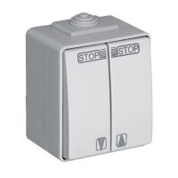 Łącznik żaluzjowy klawiszowy z mechaniczną i elektryczną blokadą Waterproof IP-65 szary | 48290KCZ Efapel
