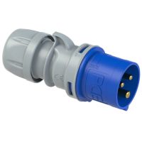 Wtyczka przenośna bezśrubowa Turbo Shark 32A 2P+Z 230V 50/60Hz 6h IP44 niebieska | 023-6TT PCE