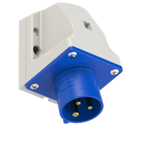 Wtyczka odbiornikowa 16A 2P+Z 230V 50/60Hz 6h IP44 niebieskie | 513-6 PCE