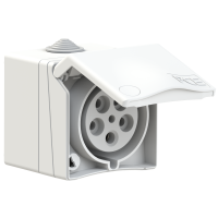 Gniazdo nadtynkowe przelotowe zabudowane seria Design 32A 3P+Z+N 400V 50/60Hz 6h IP44 | 875-6V PCE