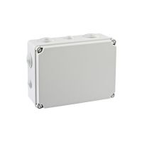 Puszka instalacyjna n/t LIGHT pokrywa pełna, dławnice 241x180x96 (4xm25, 6xm40) IP66/67 | EV-231 PCE