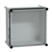 Puszka poliestrowa PLS pokrywa transparentna poliwęglanowa IP65 270x270x180mm, Thalassa | NSYPLS2727G Schneider Electric