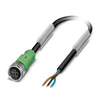 Kabel czujnika/urządzenia wykonawczego- SAC-3P-10,0-PVC/M12FS, 3-pin, czarno-szary (10m) | 1403486 Phoenix Contact