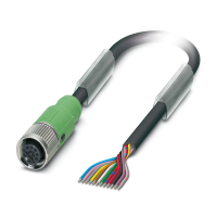 Kabel czujnika/urządzenia wykonawczego SAC-12P- 3,0-PUR/FS SCO 12-pinowy, czarny (3m) | 1430624 Phoenix Contact