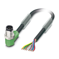 Kabel czujnika/urządzenia wykonawczego SAC-8P-M12MR/ 1,5-PUR , 3-pin, czarno-szary (1,5m) | 1522545 Phoenix Contact