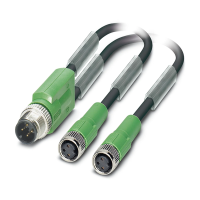 Kabel czujnika/urządzenia wykonawczego SAC-3P-M12Y/2X0,6-PUR/M 8FS | 1671344 Phoenix Contact