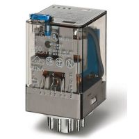 Przekaźnik przemysłowy 3 P; 10A; 24V DC; przycisk test. + mech. wskaźnik zadziałania | 60.13.9.024.5040 Finder