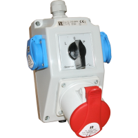 Zestaw instalacyjny z gniazdem 16A 3P+N+PE 2x2P+P | ZI04\R221 Spamel
