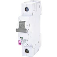 Wyłącznik nadprądowy 1P C 25A 6kA AC ETIMAT 6 | 002141518 Eti