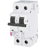 Wyłącznik nadprądowy 2P B 10A 10kA AC ETIMAT10 | 002123714 Eti