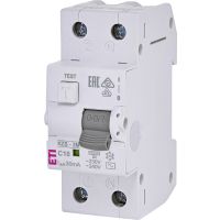 Wyłącznik różnicowoprądowy z członem nadprądowym 2P C 10A 30mA typ AC, KZS-2M | 002173122 Eti