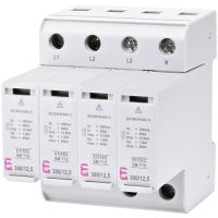 Ogranicznik przepięć, kombinowany , TN-S, ETITEC SM T12 300/12,5 4+0 RC, typ T1+T2 (B+C) | 002440547 Eti