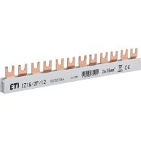 Szyna łączeniowa widełkowa 2P 100A 16mm2 12-modułów IZ16/2F/12 | 002921066 Eti