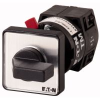 Łącznik krzywkowy 1P, 10A, 3kW, 1-0-2, bez samopowrotu, pokrętło czarne, do wbudowania w otworze 22,3mm, TM-1-8210/EZ P/T | 015137 Eaton