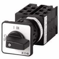 Łącznik krzywkowy 6P, 20A 6,5kW, 1-2, bez samopowrotu, pokrętło czarne, do wbudowania w otworze 22,3mm, T0-6-8370/EZ P/T | 029356 Eaton