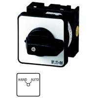 Łącznik krzywkowy 1P, 20A, 6,5kW, H-A, bez samopowrotu, pokrętło czarne, do wbudowania w otworze 22,3mm, T0-1-15451/EZ P/T | 079197 Eaton