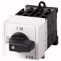Łącznik krzywkowy 3P, 20A, 6,5kW, 1-3, bez samopowrotu, pokrętło czarne, do zabudowy modułowej, T0-5-8270/IVS P/T | 098178 Eaton