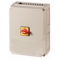 Rozłącznik główny 6P, 160A, 55kW, 0-1, pokrętło czerwone, w obudowie, T6-160-6/I45/SVB/HI11 P/T | 201448 Eaton