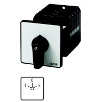 Łącznik krzywkowy 2P, 63A, 22kW, 1-0-2, bez samopowrotu, pokrętło czarne, do instalowania rozłącznego, T5B-2-8211/Z P/T | 093082 Eaton