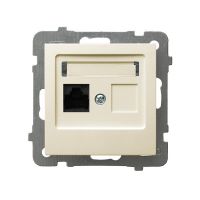 Gniazdo komputerowe pojedyncze, kat. 5e MMC GPK-1G/K/m/27 seria AS ECRU | GPK-1G/K/m/27 Ospel