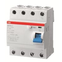 Wyłącznik różnicowoprądowy 4P 25A 100mA typ AC, F204 AC-25/0.1 STANDARD | 2CSF204001R2250 ABB