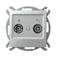 Gniazdo R-TV zakończeniowe GPA-10YPZ/m/18 srebro, Impresja | GPA-10YPZ/m/18 Ospel