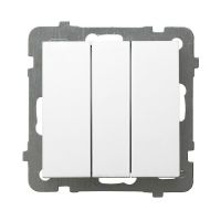 Łącznik potrójny, 10AX, 250, IP20 zaciski gwintowe, biały, AS | ŁP-13G/m/00 Ospel