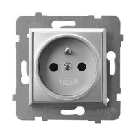 Gniazdo pojedyncze z/u GP-1UZ/m/18 srebro, Aria | GP-1UZ/m/18 Ospel