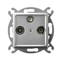 Gniazdo R-TV-SAT końcowe GPA-US/m/18srebro, Aria | GPA-US/m/18 Ospel