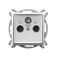 Gniazdo R-TV-SAT przelotowe GPA-USP/m/00 biały, Aria | GPA-USP/m/00 Ospel