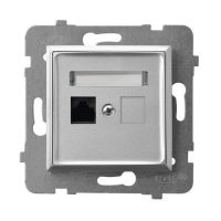 Gniazdo komputerowe pojedyncze, kat. 5e MMC GPK-1U/K/m/18srebro, Aria | GPK-1U/K/m/18 Ospel