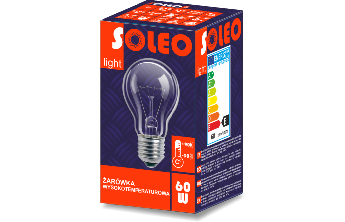 Żarówka wysokotemperaturowa Soleo 60W E27 230V A55 | WST-2622 Helios