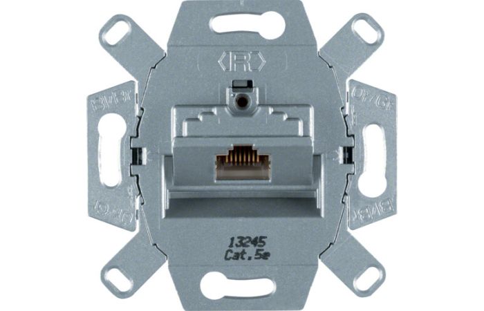 Mechanizm gniazda komputerowego UAE 1-kr (RJ45), ekranowane kat. 5e, One.platform | 534554 Hager